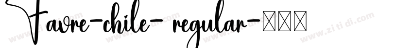Favre-chile- regular字体转换